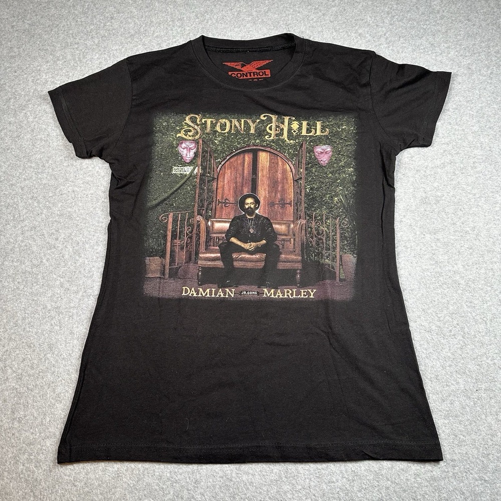 Stony Hill Damian Marley Jr Gong Fall Tour 2017 Womens L Concert Tee Black